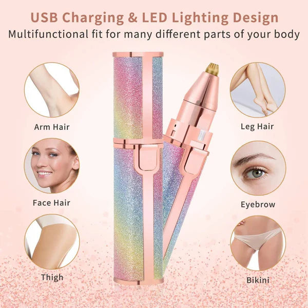 2 In 1 Facial Hair Remover & Eyebrow Trimmer