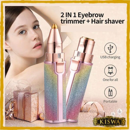 2 In 1 Facial Hair Remover & Eyebrow Trimmer